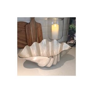 Elegant Coastal Clamshell Decorative Bowl